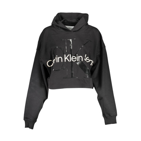 CALVIN KLEIN DAMEN SWEATSHIRT OHNE REISSVERSCHLUSS SCHWARZ