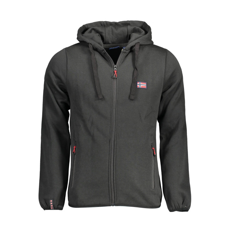NORWEGEN 1963 SCHWARZER HERREN-SWEATSHIRT MIT REISSVERSCHLUSS