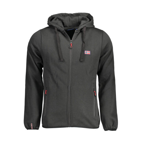 NORWEGEN 1963 SCHWARZER HERREN-SWEATSHIRT MIT REISSVERSCHLUSS