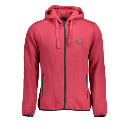 NORWEGEN 1963 HERREN SWEATSHIRT MIT REISSVERSCHLUSS ROT