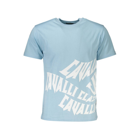 CAVALLI CLASS T-SHIRT MANICHE CORTE UOMO AZZURRO