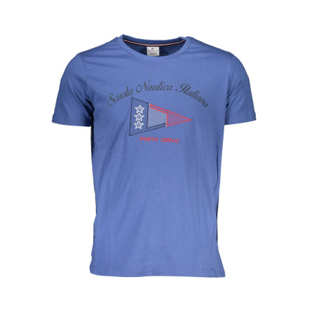NAUTISCHES SCHULBLAUES KURZÄRMELIGES HERREN-T-SHIRT