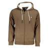 US GRAND POLO HERREN-SWEATSHIRT MIT BRAUNEM ZIP