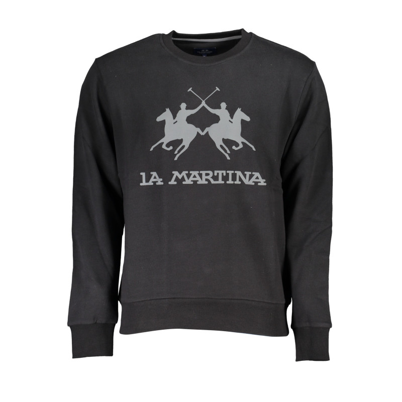 LA MARTINA SCHWARZES HERREN-SWEATSHIRT MIT REISSVERSCHLUSS