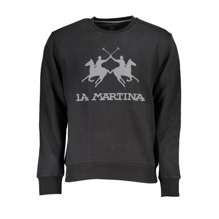 LA MARTINA SCHWARZES HERREN-SWEATSHIRT MIT REISSVERSCHLUSS