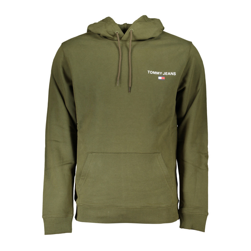 TOMMY HILFIGER MEN&39S GREEN ZIPLESS SWEATSHIRT