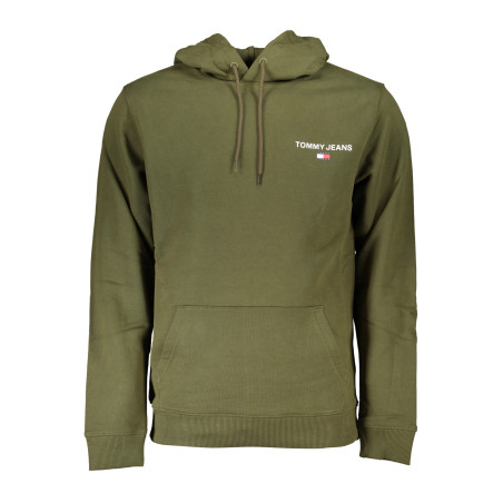 TOMMY HILFIGER MEN&39S GREEN ZIPLESS SWEATSHIRT