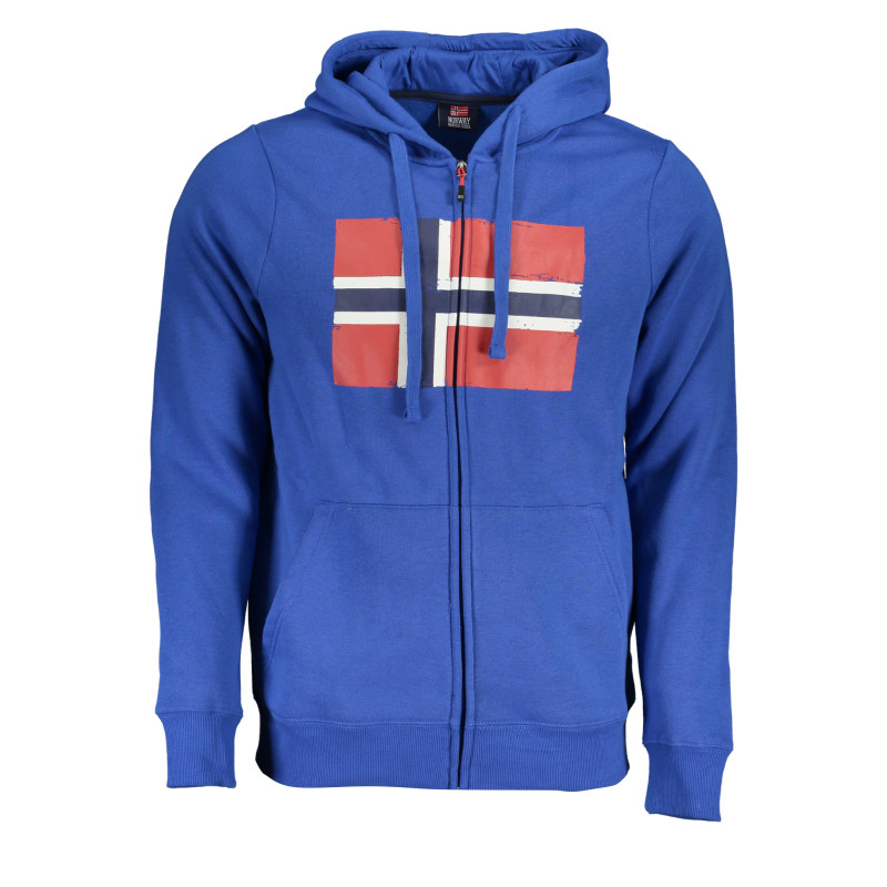 NORWEGEN 1963 BLAUES HERREN-SWEATSHIRT MIT REISSVERSCHLUSS