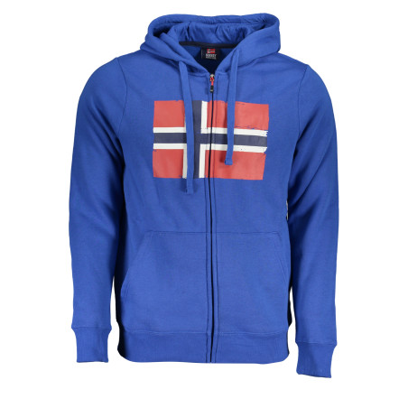 NORWEGEN 1963 BLAUES HERREN-SWEATSHIRT MIT REISSVERSCHLUSS
