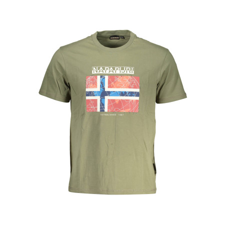 NAPAPIJRI GREEN MEN&39S SHORT SLEEVE T-SHIRT