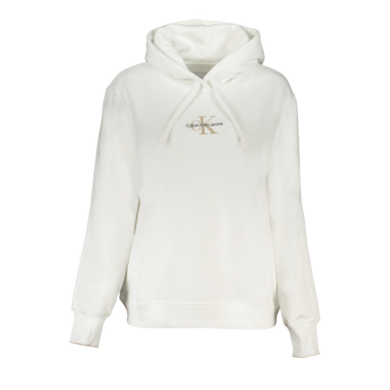 CALVIN KLEIN DAMEN-SWEATSHIRT MIT REISSVERSCHLUSS WEISS