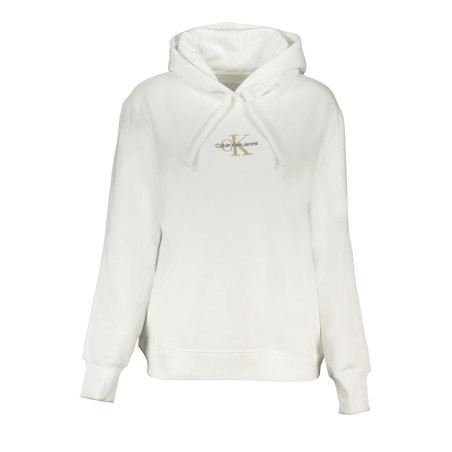 CALVIN KLEIN DAMEN-SWEATSHIRT MIT REISSVERSCHLUSS WEISS