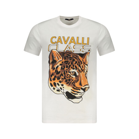 CAVALLI CLASS KURZARM-T-SHIRT HERREN WEISS