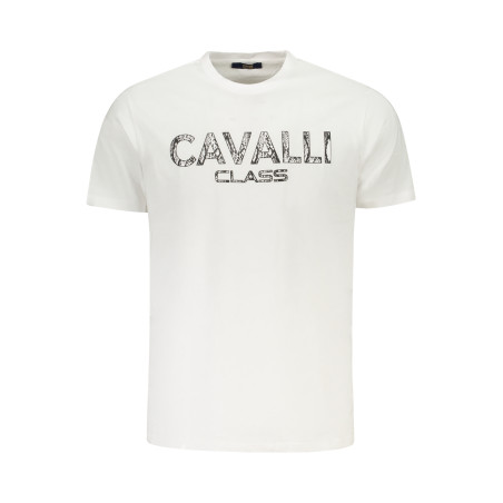 CAVALLI CLASS KURZARM-T-SHIRT HERREN WEISS