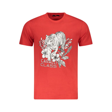 CAVALLI CLASS KURZARM T-SHIRT HERREN ROT