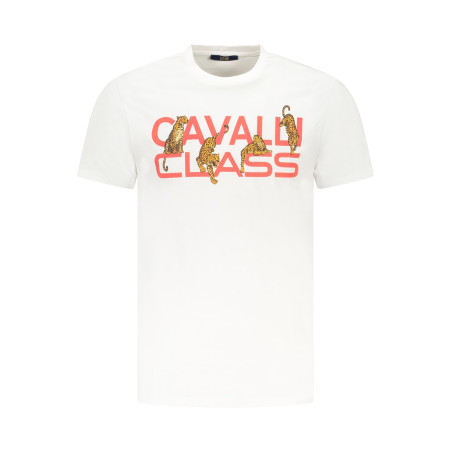CAVALLI CLASS KURZARM-T-SHIRT HERREN WEISS