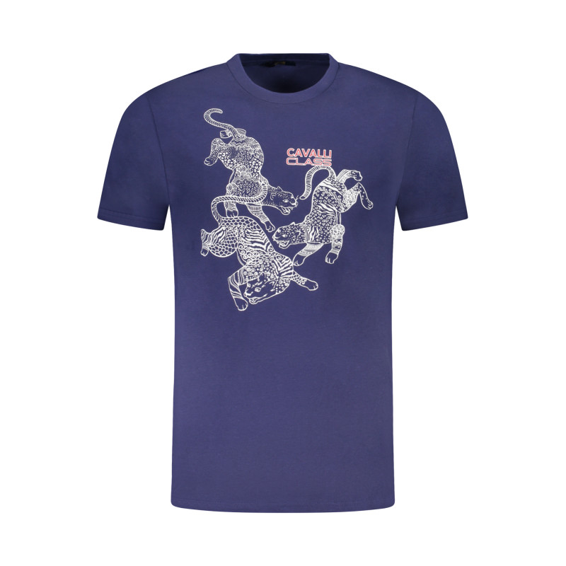 CAVALLI CLASS KURZARM-T-SHIRT HERREN BLAU
