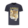 CAVALLI CLASS KURZARM-T-SHIRT HERREN BLAU
