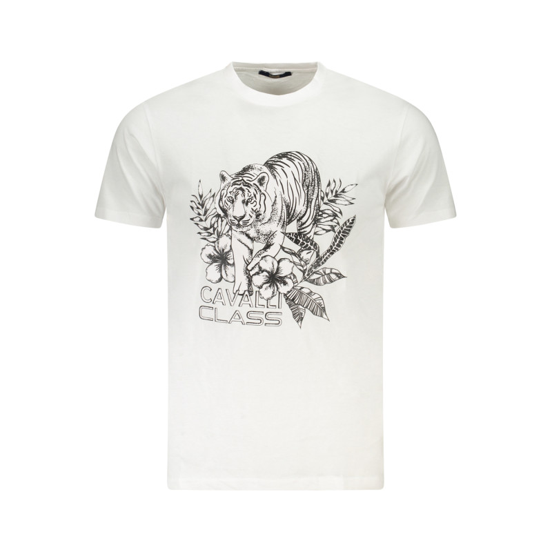 CAVALLI CLASS KURZARM-T-SHIRT HERREN WEISS