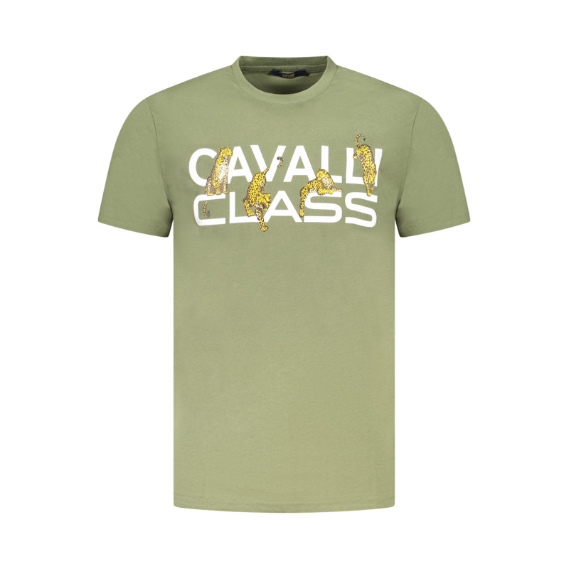 CAVALLI CLASS T-SHIRT MANICHE CORTE UOMO VERDE