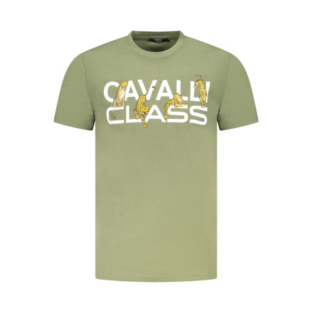 CAVALLI CLASS T-SHIRT MANICHE CORTE UOMO VERDE