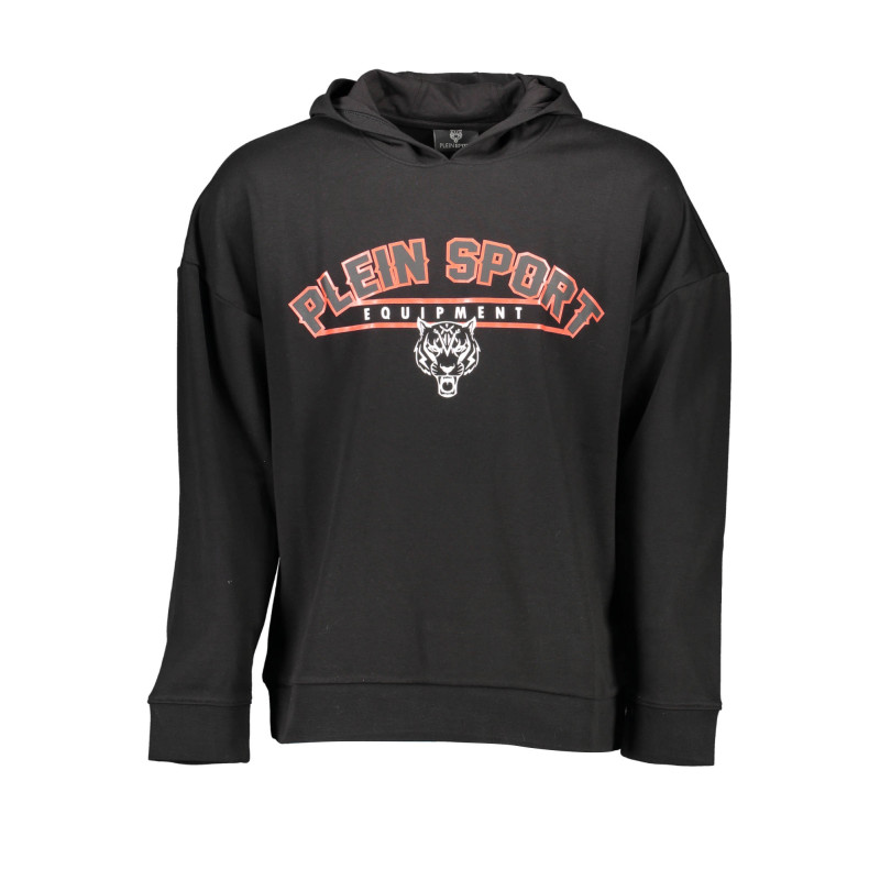 PLEIN SPORT MEN&39S BLACK ZIP-UP SWEATSHIRT