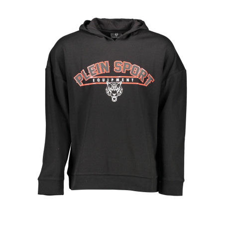 PLEIN SPORT MEN&39S BLACK ZIP-UP SWEATSHIRT