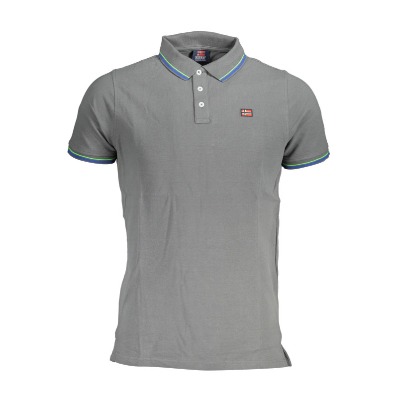NORWAY 1963 MEN&39S SHORT SLEEVE POLO SHIRT GREY