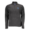 GIAN MARCO VENTURI MEN&39S BLACK ZIP-LESS SWEATSHIRT