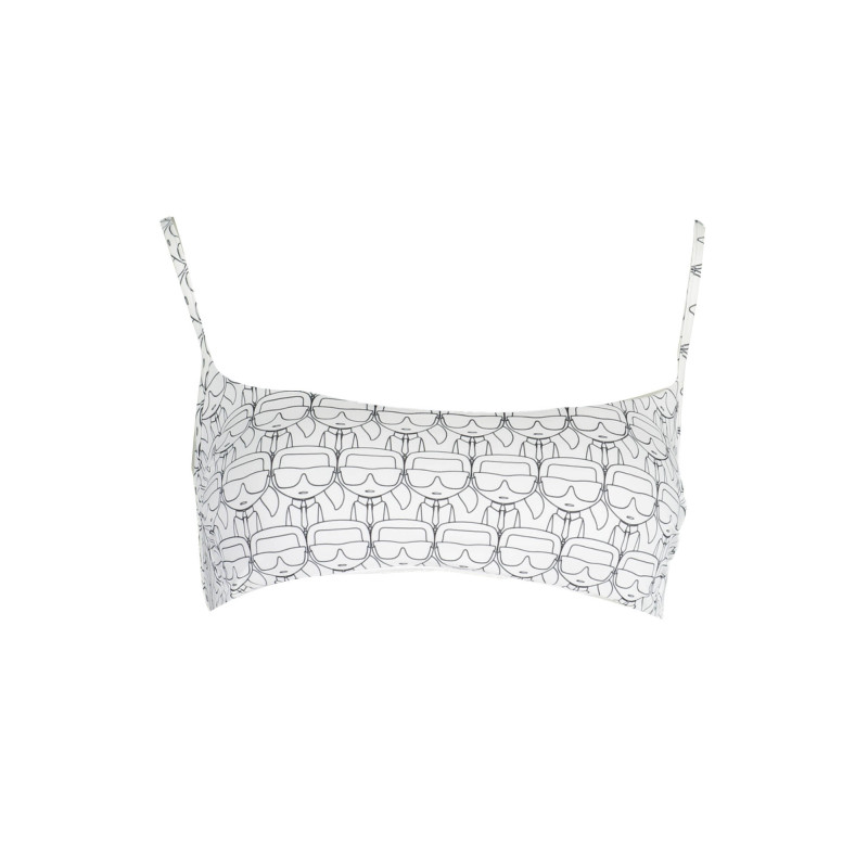 KARL LAGERFELD BEACHWEAR SWIMSUIT TOP WOMEN WHITE