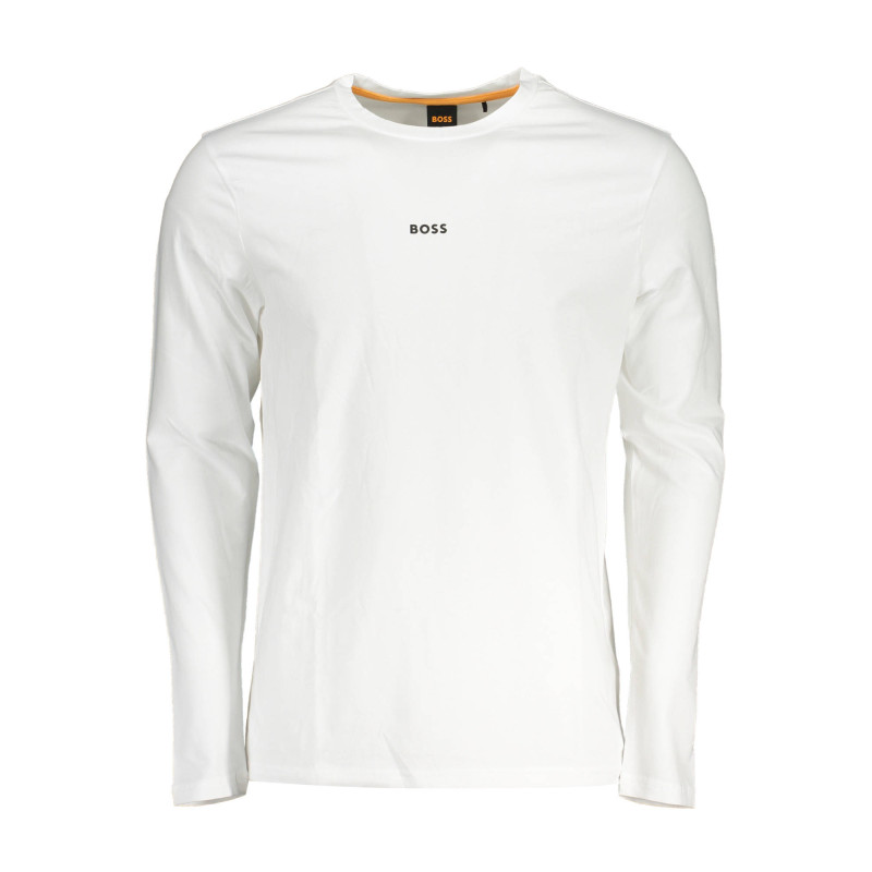 BOSS LANGARM T-SHIRT HERREN WEISS