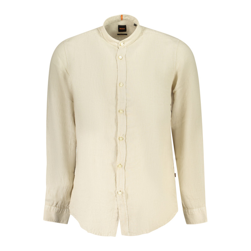 BOSS CAMICIA MANICHE LUNGHE UOMO BEIGE