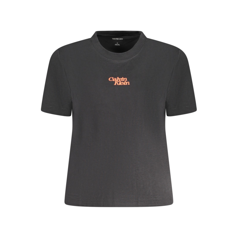CALVIN KLEIN T-SHIRT MANICHE CORTE DONNA NERO