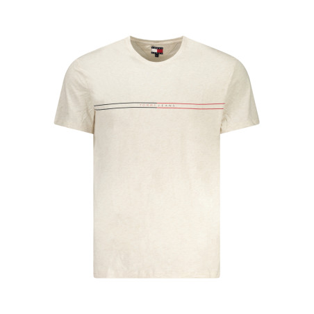 TOMMY HILFIGER SHORT SLEEVE T-SHIRT MEN BEIGE