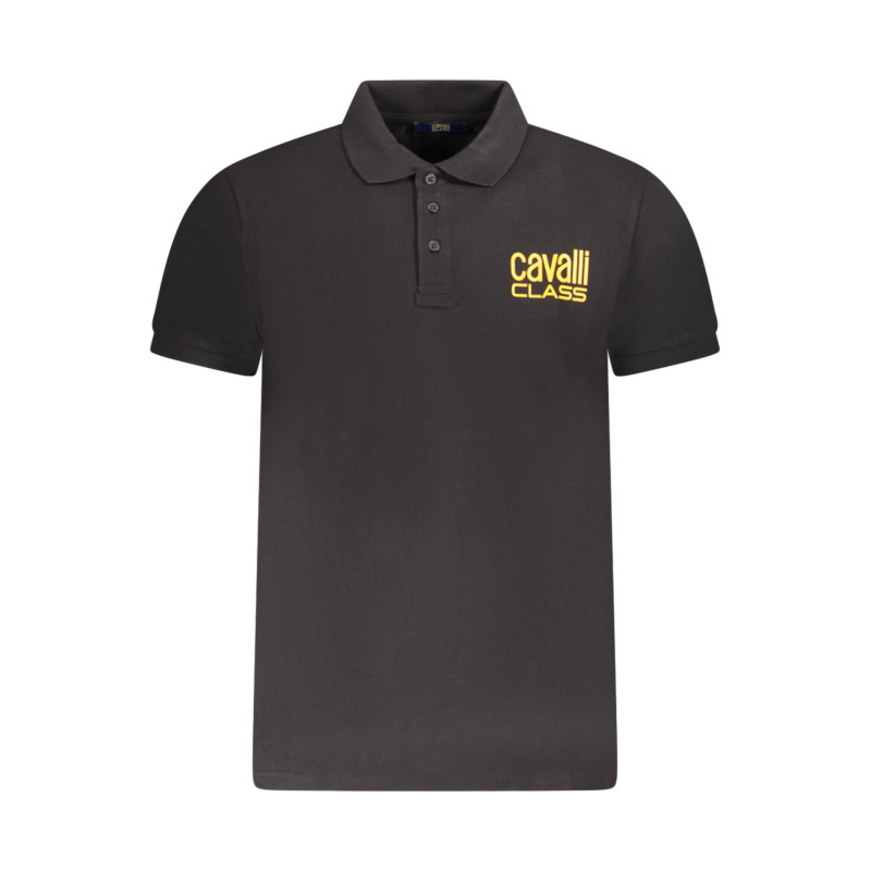 CAVALLI CLASS POLO KURZARM HERREN SCHWARZ