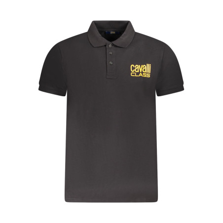 CAVALLI CLASS POLO SHORT SLEEVE MEN BLACK