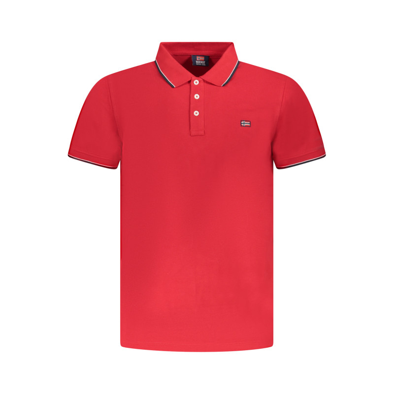 NORWAY 1963 MEN&39S SHORT SLEEVE POLO SHIRT RED