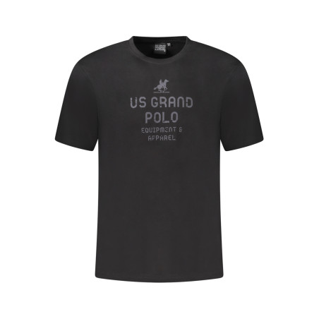 US GRAND POLO SHORT SLEEVE T-SHIRT MEN BLACK