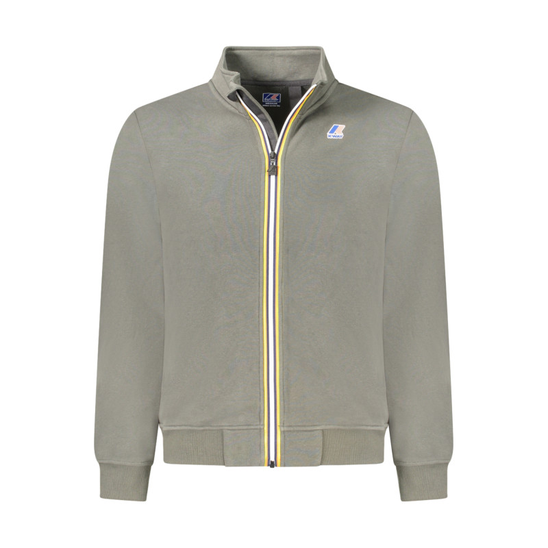 K-WAY FELPA CON ZIP UOMO VERDE