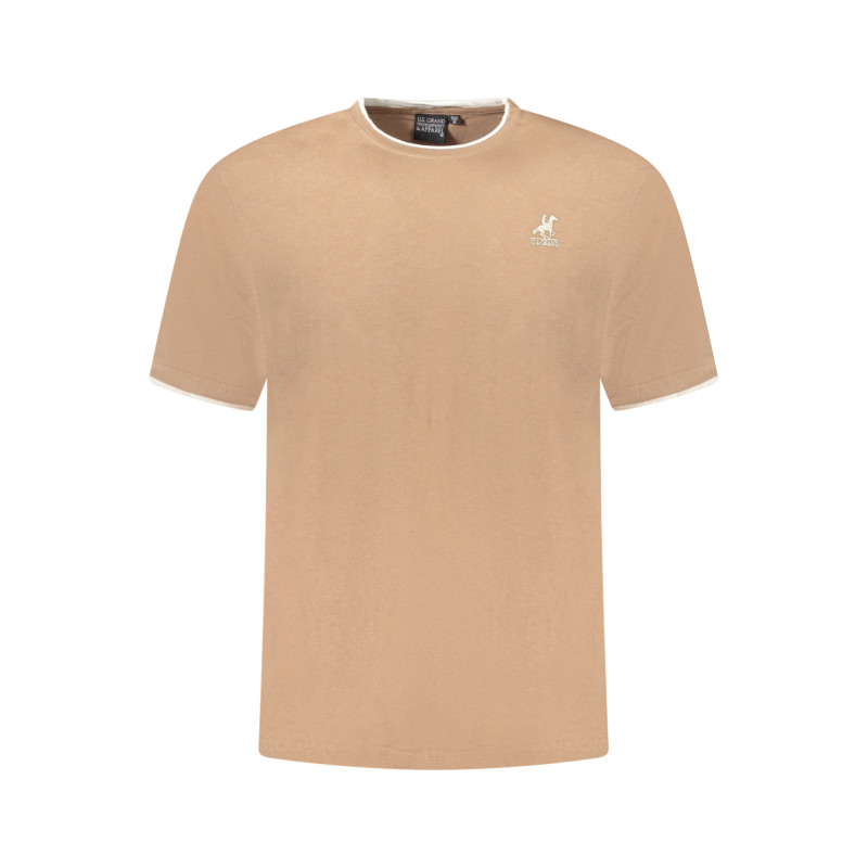 U.S. GRAND POLO T-SHIRT MANICHE CORTE UOMO MARRONE