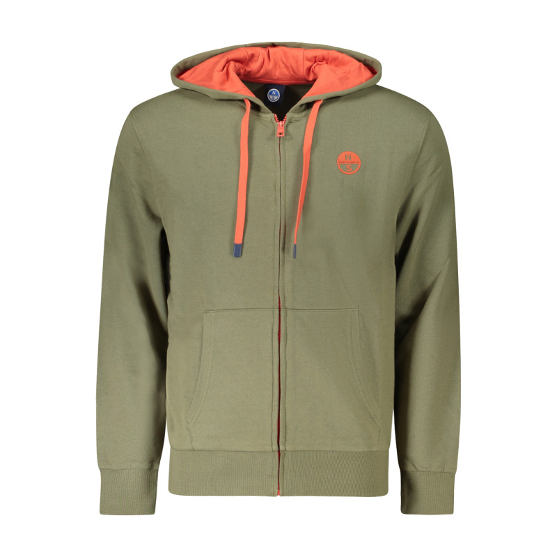 NORTH SAILS FELPA CON ZIP UOMO VERDE