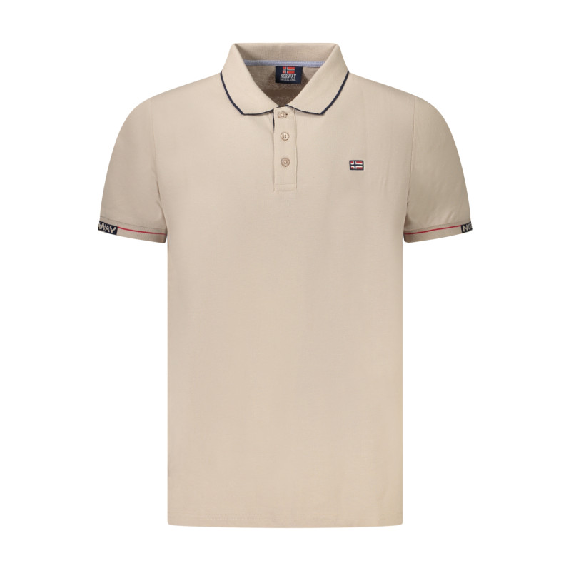 NORWEGEN 1963 HERREN KURZARM POLOSHIRT BEIGE