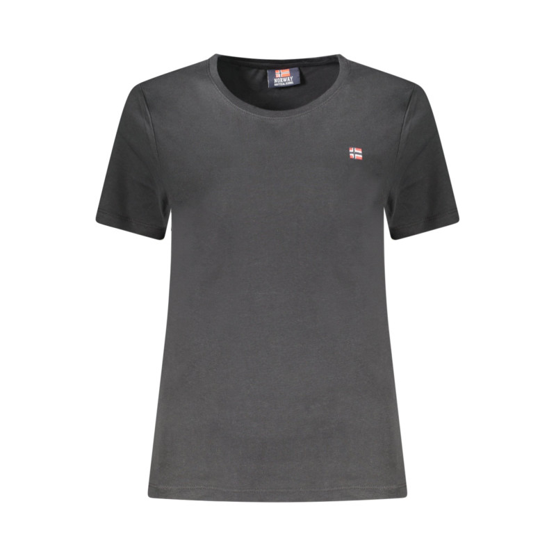 NORWAY 1963 T-SHIRT MANICHE CORTE DONNA NERO