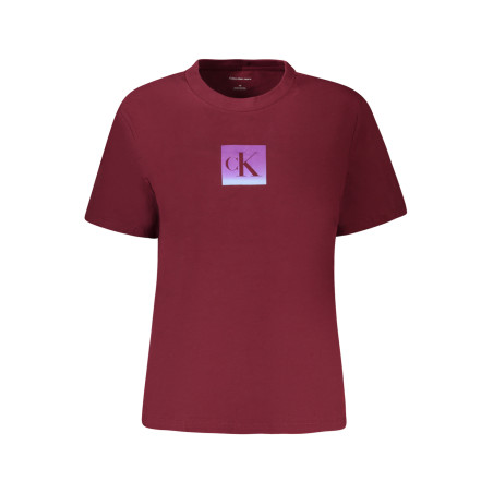 CALVIN KLEIN DAMEN KURZARM T-SHIRT ROT