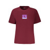 CALVIN KLEIN T-SHIRT MANICHE CORTE DONNA ROSSO