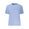 CALVIN KLEIN T-SHIRT MANICHE CORTE DONNA AZZURRO