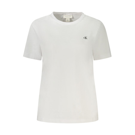 CALVIN KLEIN T-SHIRT MANICHE CORTE DONNA BIANCO