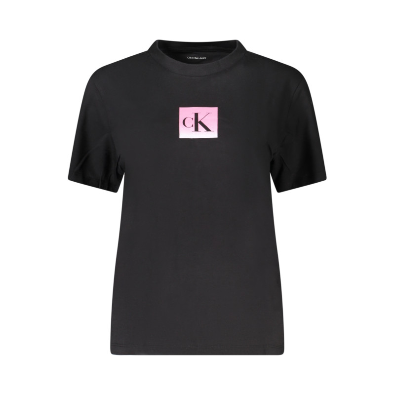 CALVIN KLEIN T-SHIRT MANICHE CORTE DONNA NERO