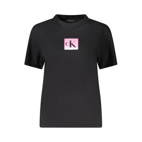CALVIN KLEIN T-SHIRT MANICHE CORTE DONNA NERO