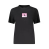 CALVIN KLEIN T-SHIRT MANICHE CORTE DONNA NERO